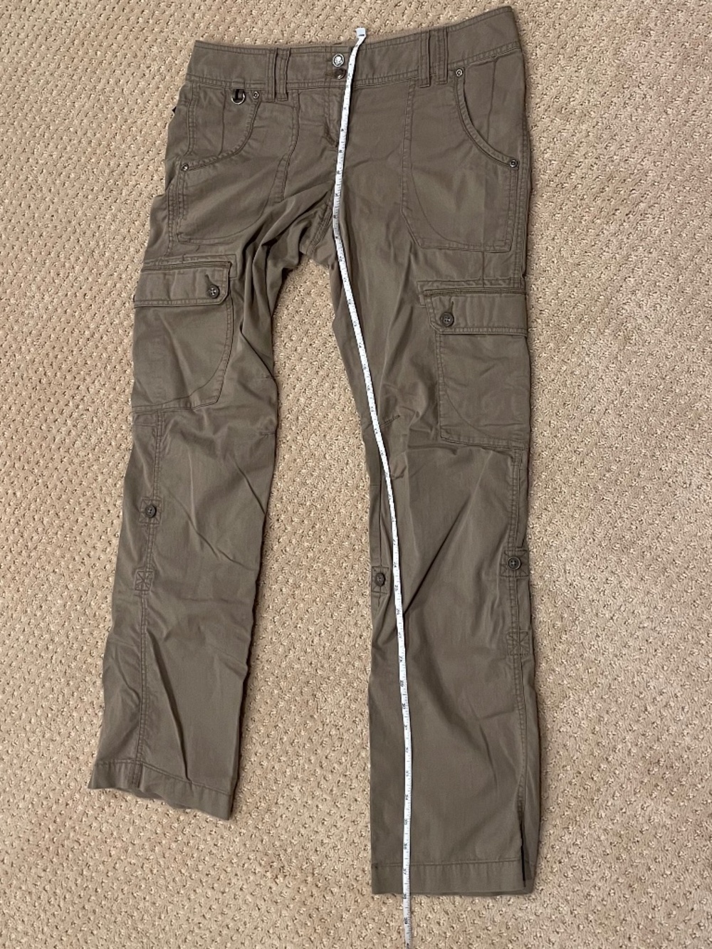 ExOfficio Tan Cotton Nylon Stretch Roll Up Cargo Hiking Pants 6 - Picture 4 of 7